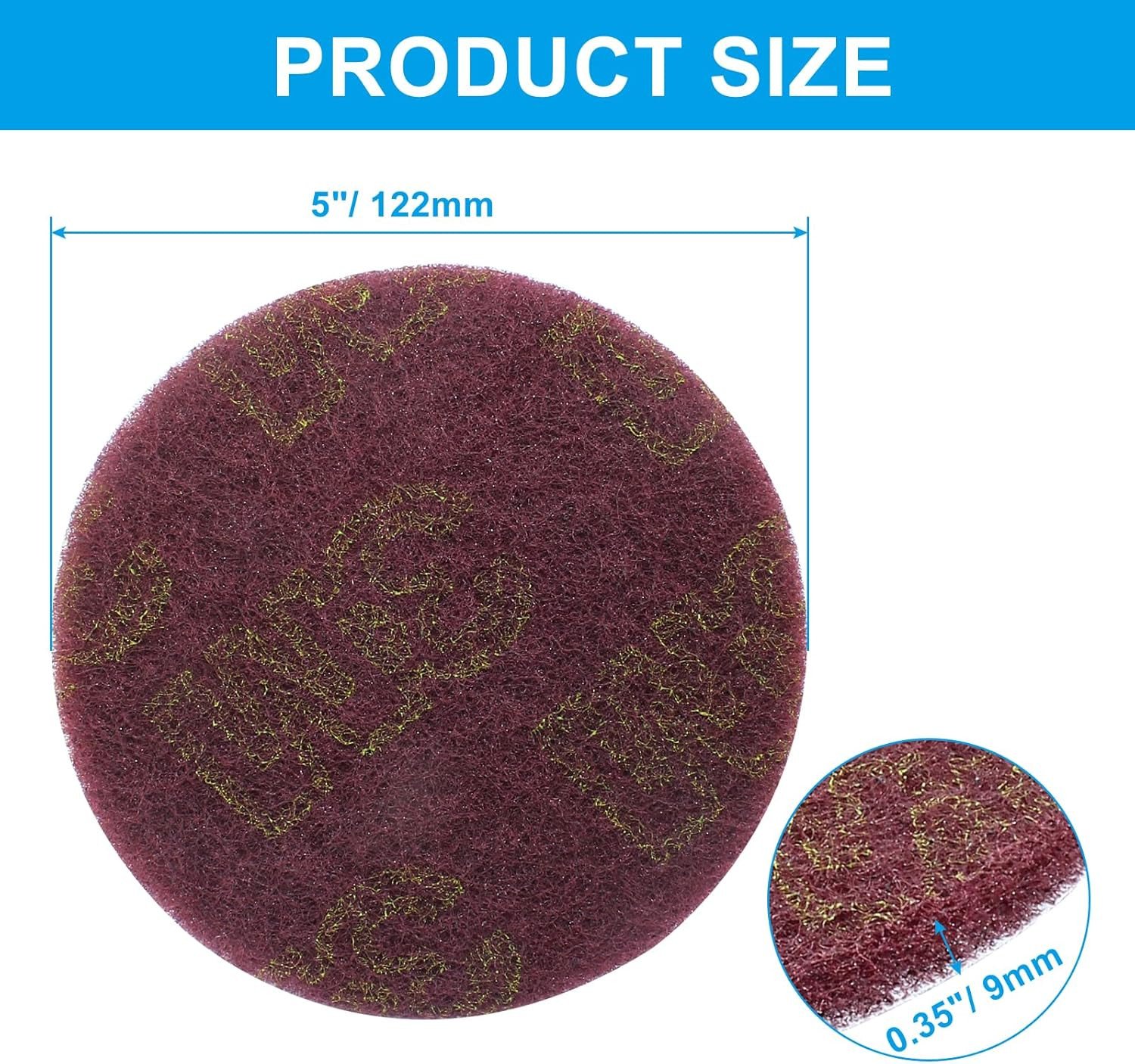 8Pcs Scrub Pads Round Scrubber Scouring Pads Abrasive Scuffing Tool for Home …