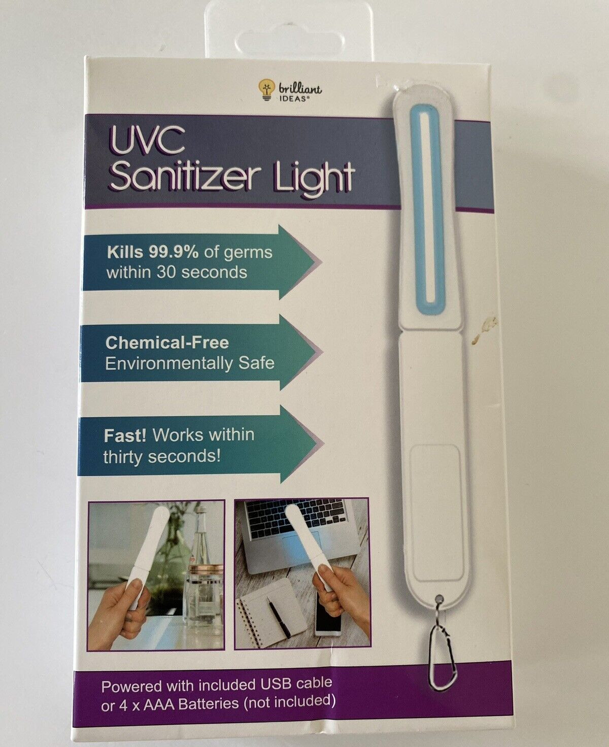 UVC Sanitizer Light- Kills 99.9 of Germs within 30 seconds -USB powered
