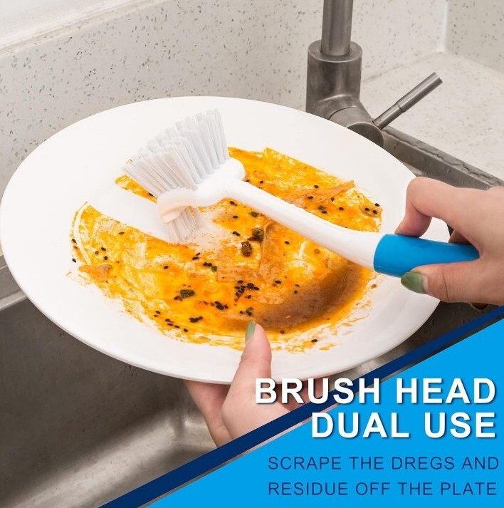 Klickpick Home Dish Cleaning Scrub Brush Scrubbing Brushes with Stiff Bristles