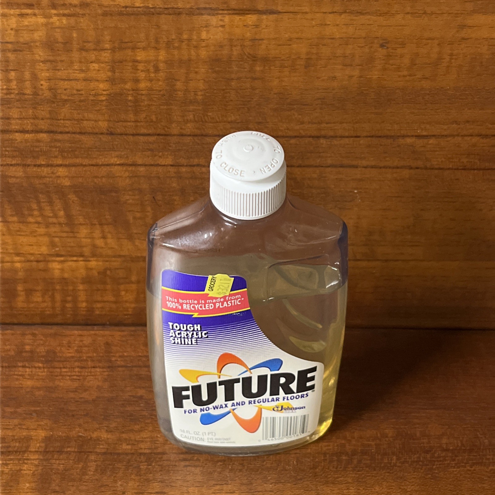 Vintage Future No Wax Floor Cleaner SC Johnson Wax 16 ounce 85% Full 1990s 1993