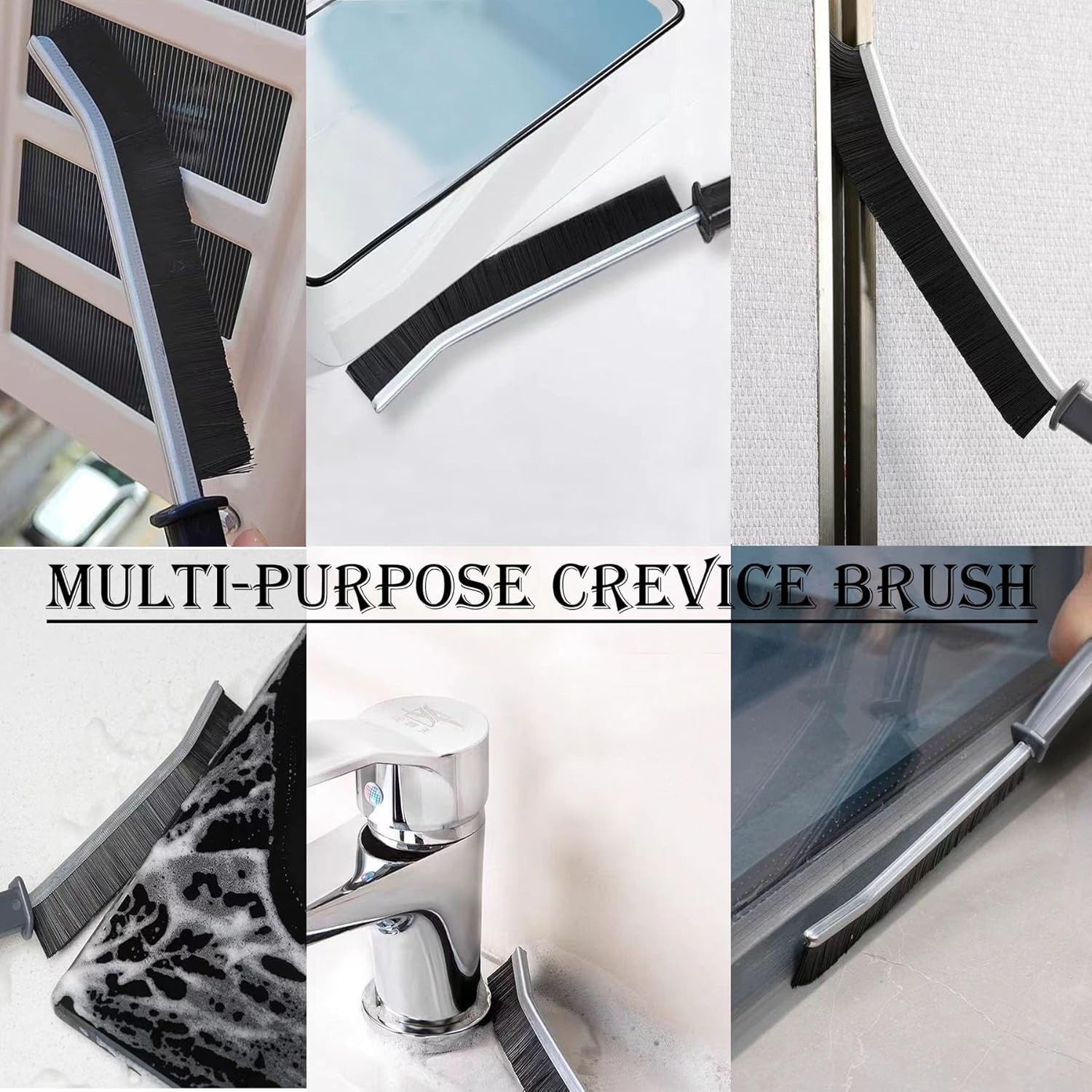 9 Pcs Hard Bristle Crevice Cleaning Brushes for Household Use, Gap Cleaning Brus