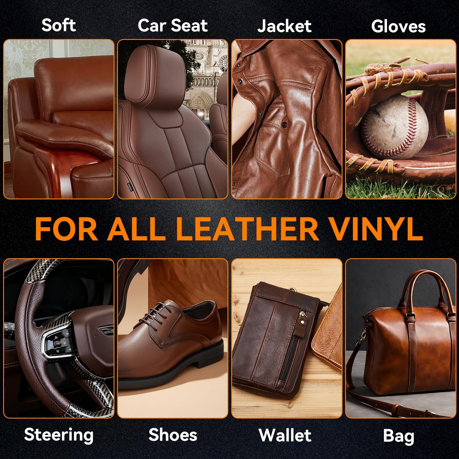 ® Dark Brown Leather Recoloring Balm, Leather Repair kit for Vinyl Furniture,…