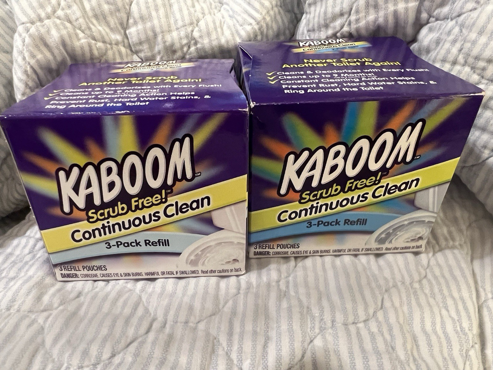 Kaboom Scrub Free! Continuous Clean 3-Pack Refill Refills, 2 Boxes (6 Refills)