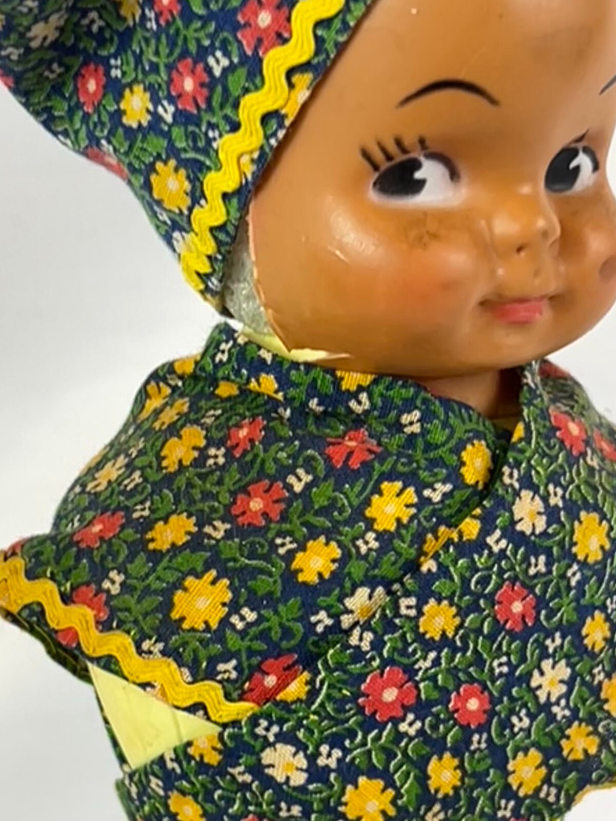 Vtg Handmade Southern Mammy On A Joy Dishwashing Liquid Bottle with Green Cloth
