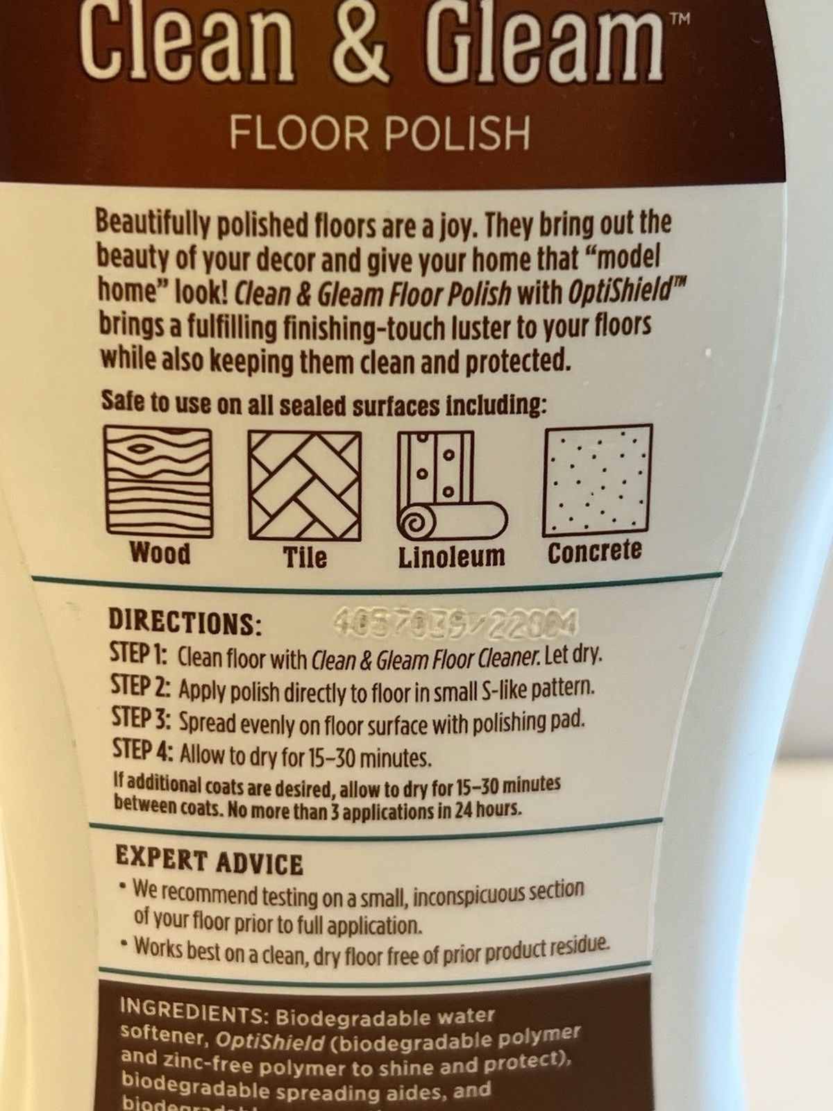 Melaleuca Clean and Gleam Ready to Use Floor Polish SEALED 27 fl oz Ecosense