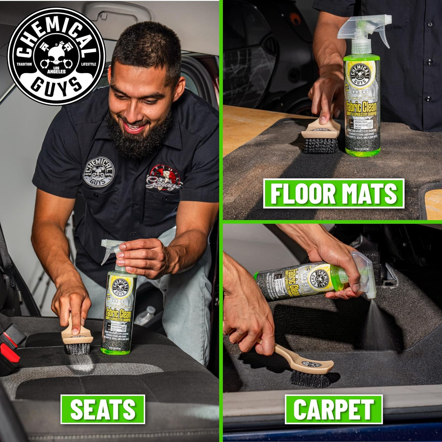 Foaming Citrus Fabric Clean Carpet & Upholstery Cleaner – Ready to Use Spray for