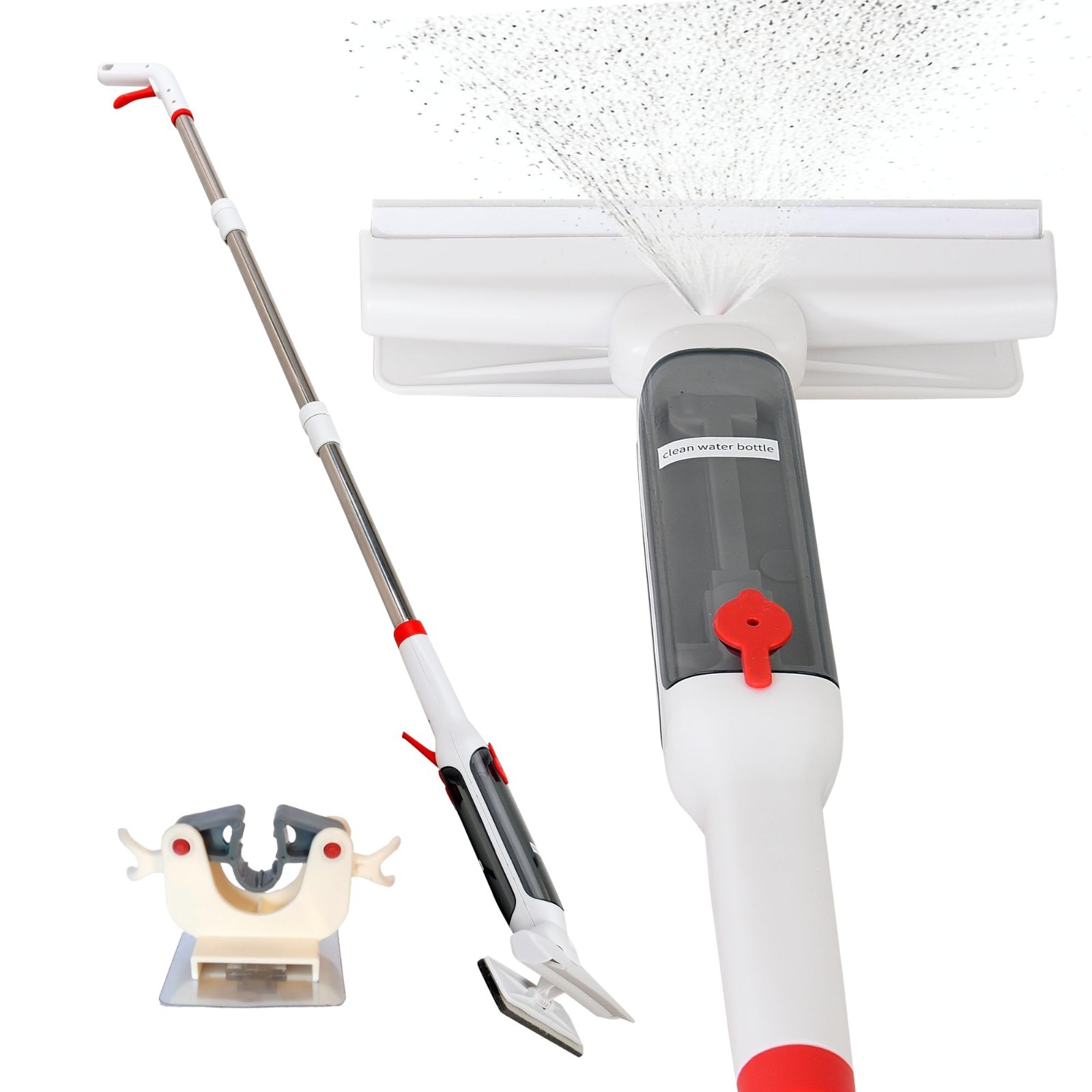 Window Cleaner Kit with Expandable Sprayer & Squeegee – Quick Drying for Glass,
