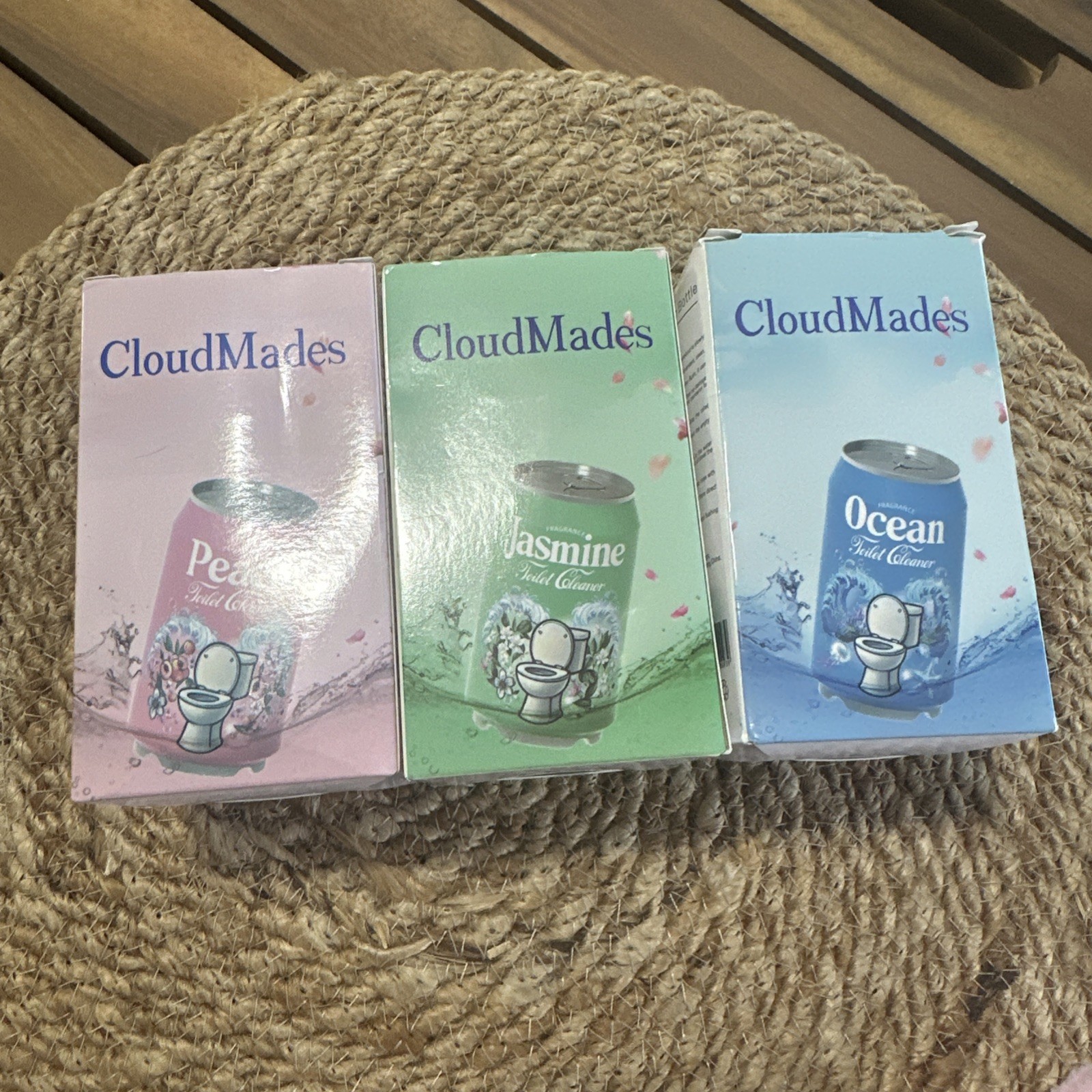 Magic Toilet Cleaning Bottle Jasmine Peach And Ocean Flavor 3 Packs