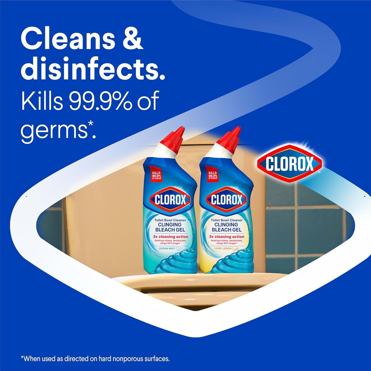 Clorox Toilet Bowl Cleaner Clinging Bleach Gel pack of 2