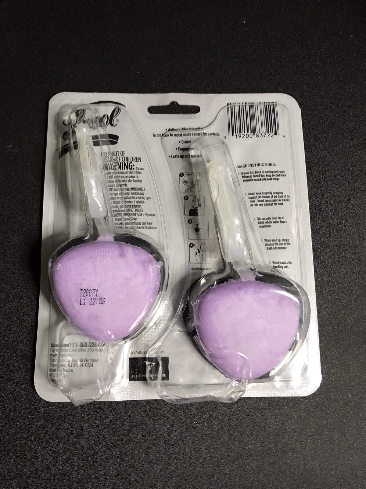 Lysol Hygienic Automatic Toilet Bowl Cleaner Cotton Lilac Essential Oils 2-pack