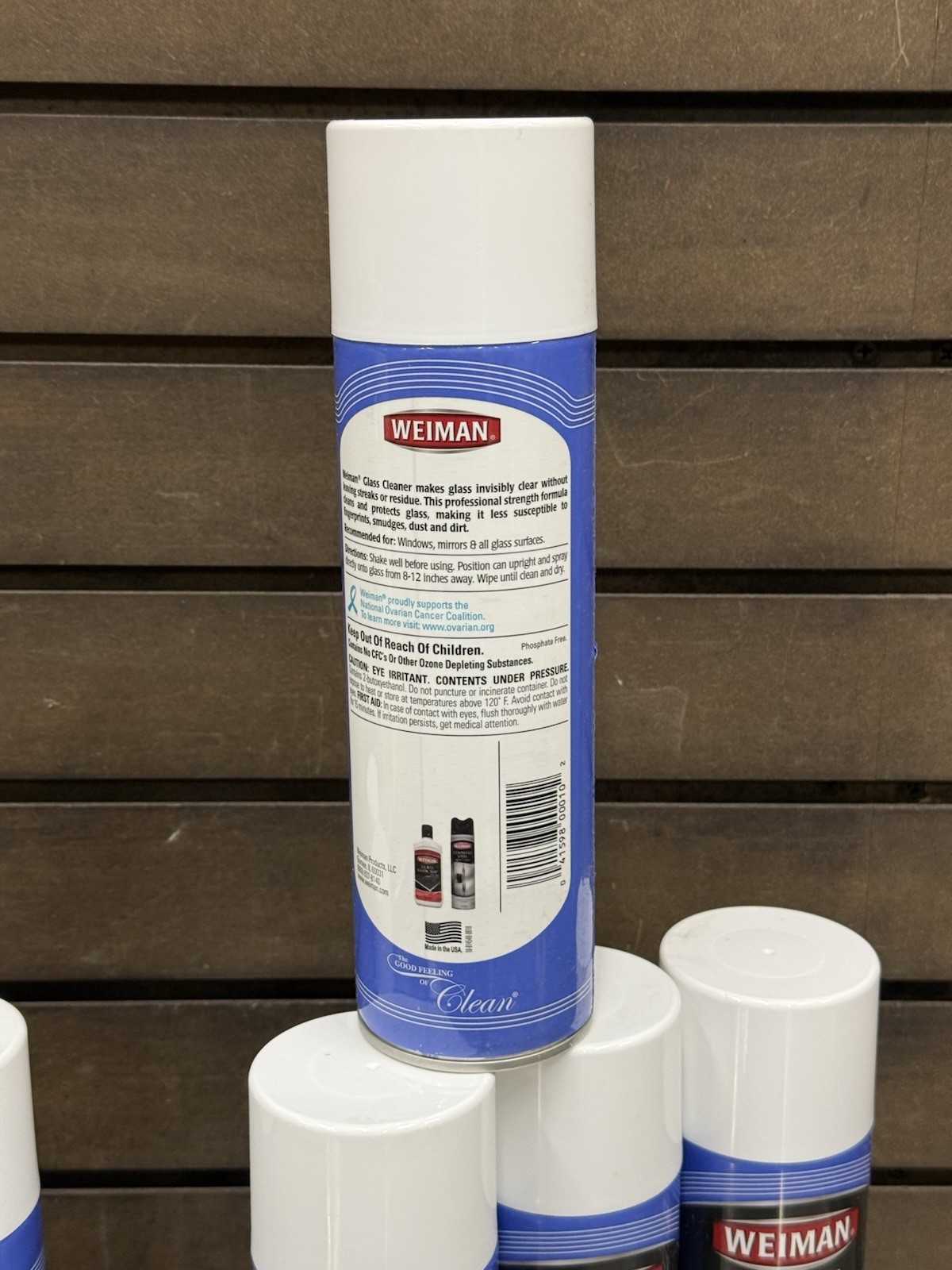 Pack of 6 – WEIMAN Glass Cleaner 19 oz Aerosol Spray Can