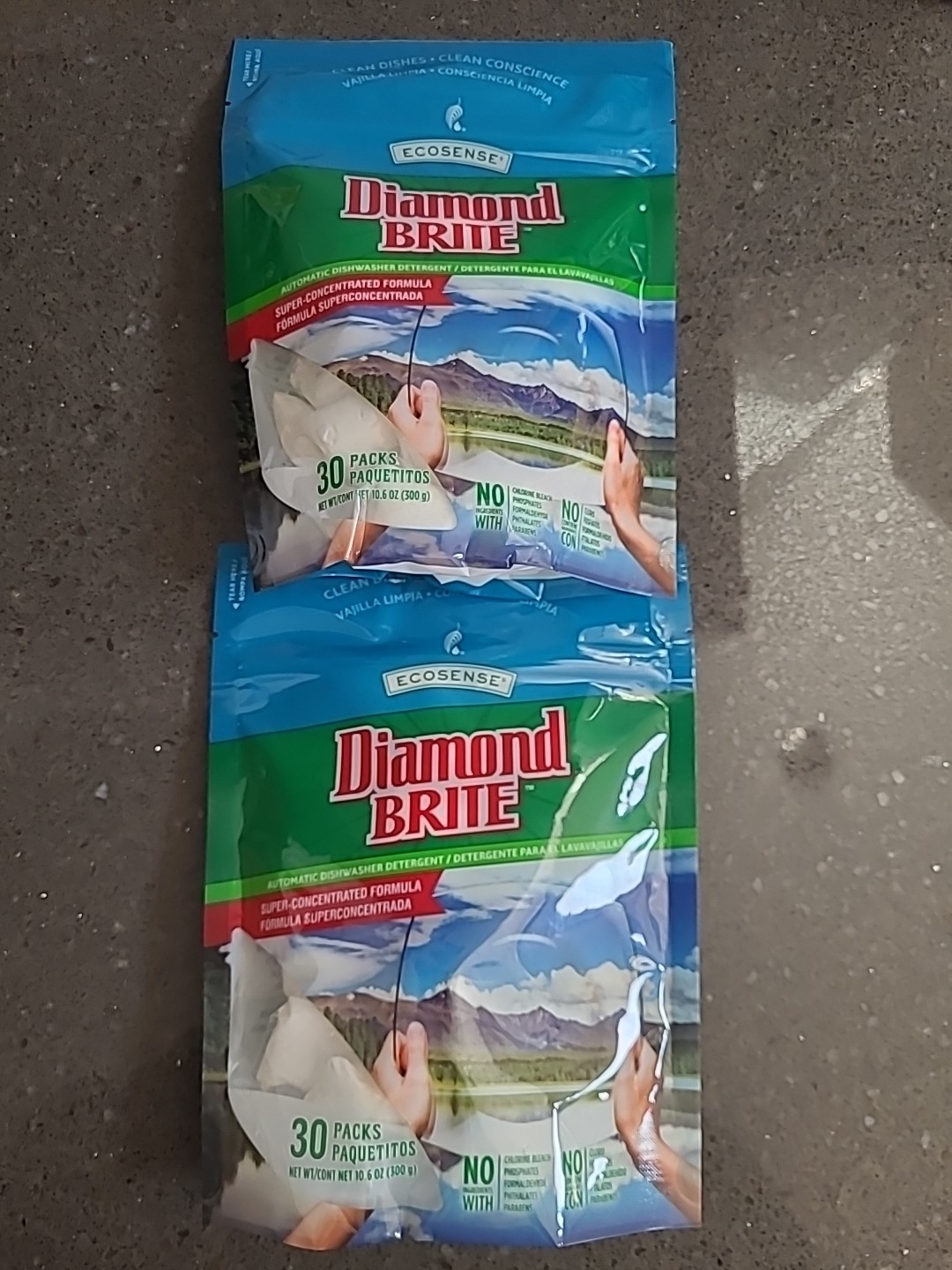 2 X NEW DIAMOND BRITE Melaleuca DISHWASHER DETERGENT 30 PK EA PODS EcoSense