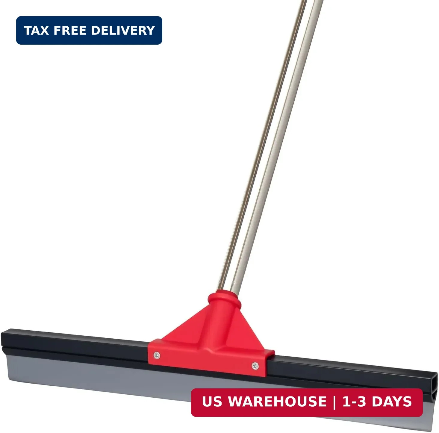 17″ Heavy Duty Floor Squeegee with 40.8 Inch Long Handle, Suitable for Bathroom