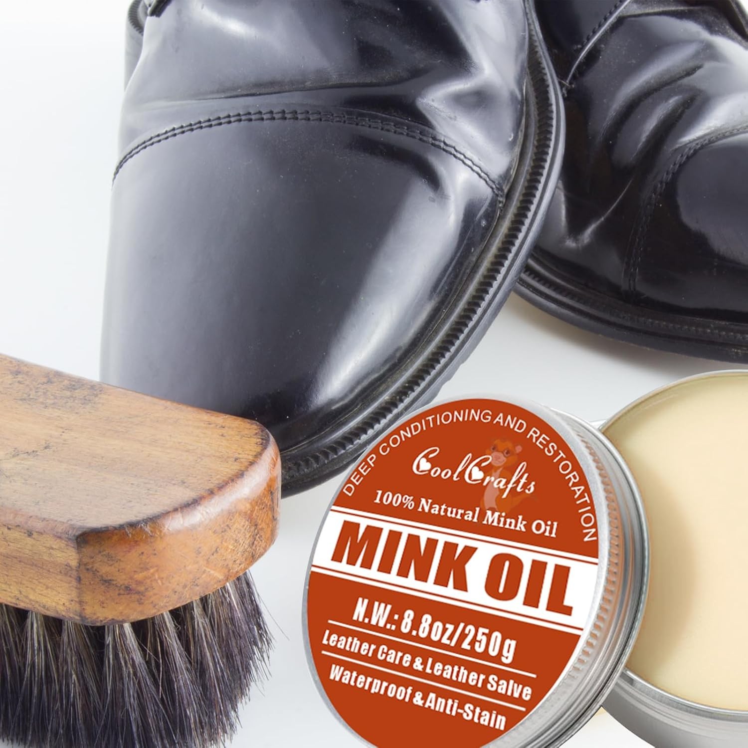 Mink Oil for Leather Boots 8.8 OZ Boot Oil Leather Conditioner Cleaner for Shoes