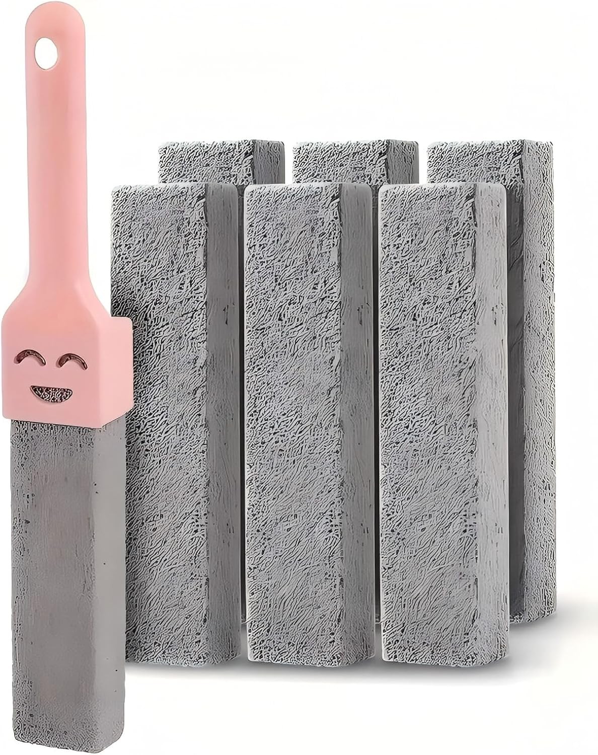 6 Pack Pumice Stone Cleaning,Pumie Scouring Stick W/ Handle Heavy Duty Toilet