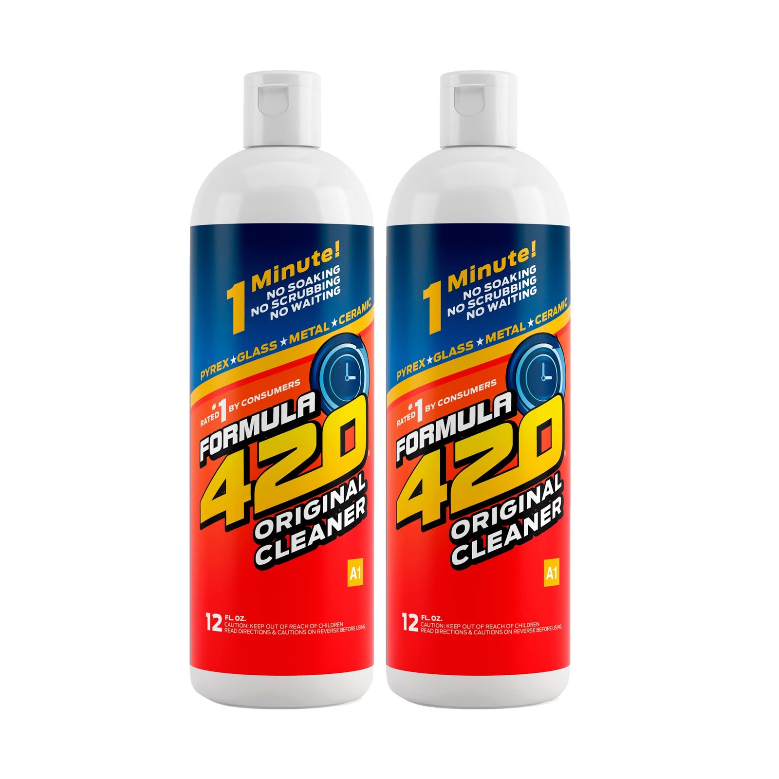 Cleaner Glass Metal Ceramic 12 Oz Bottles 2 Pack