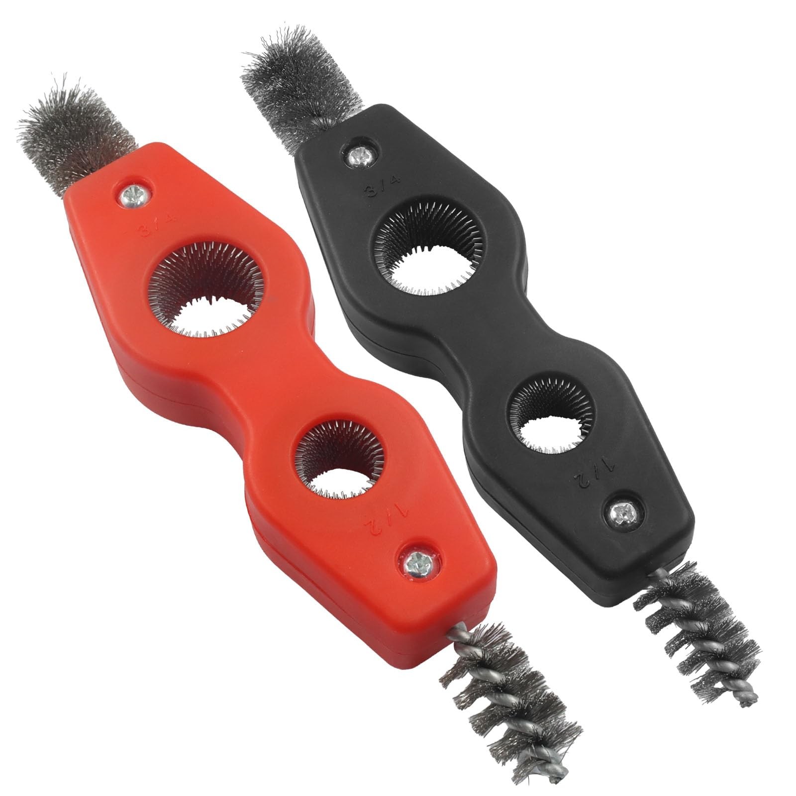 2 PCS 4 in 1, 1/2 in and 3/4 in Copper Tubing Brush, Stainless Steel Coppers …