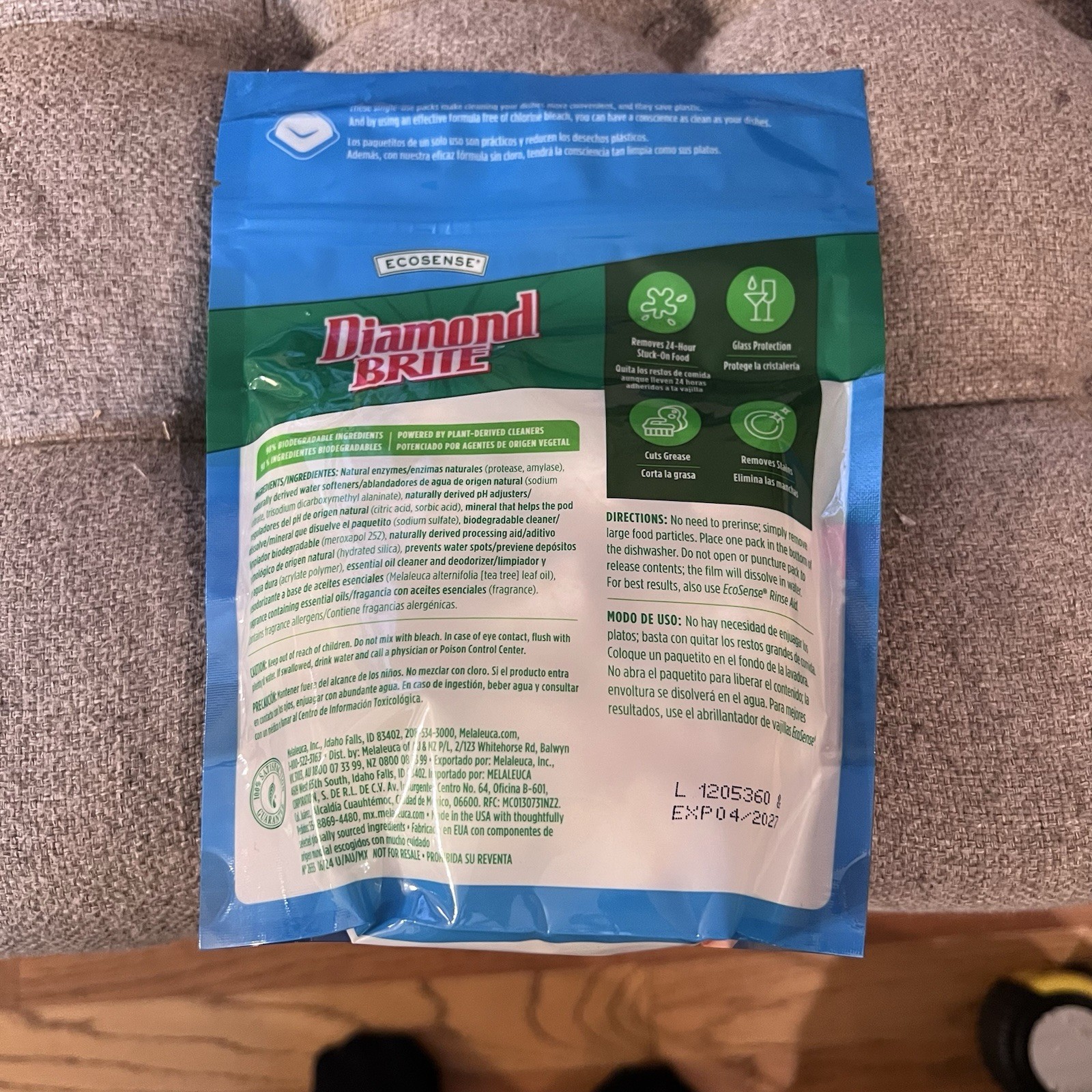 Melaleuca – Ecosense Diamond Brite Dishwasher Pods 30 Packs New – Exp 04/2027