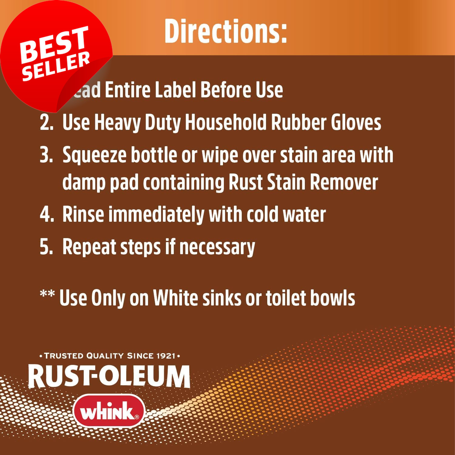 Whink Rust Stain Remover for Toilets, Sinks, Fabrics & Carpets | 32 Oz