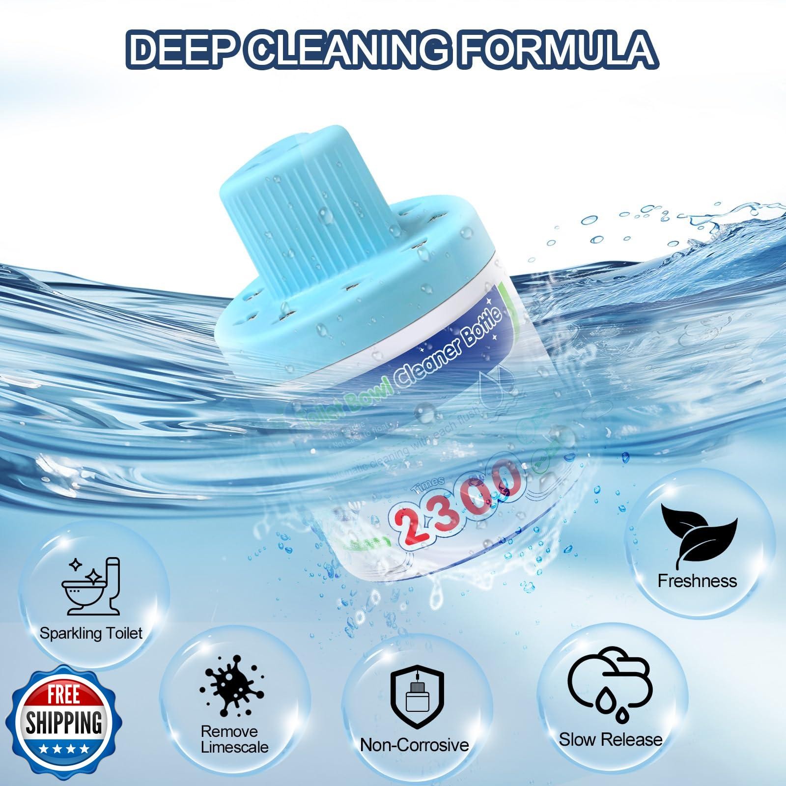 Msvvko Toilet Bowl Cleaners, Automatic Long-Lasting Blue Toilet Cleaner Bottl