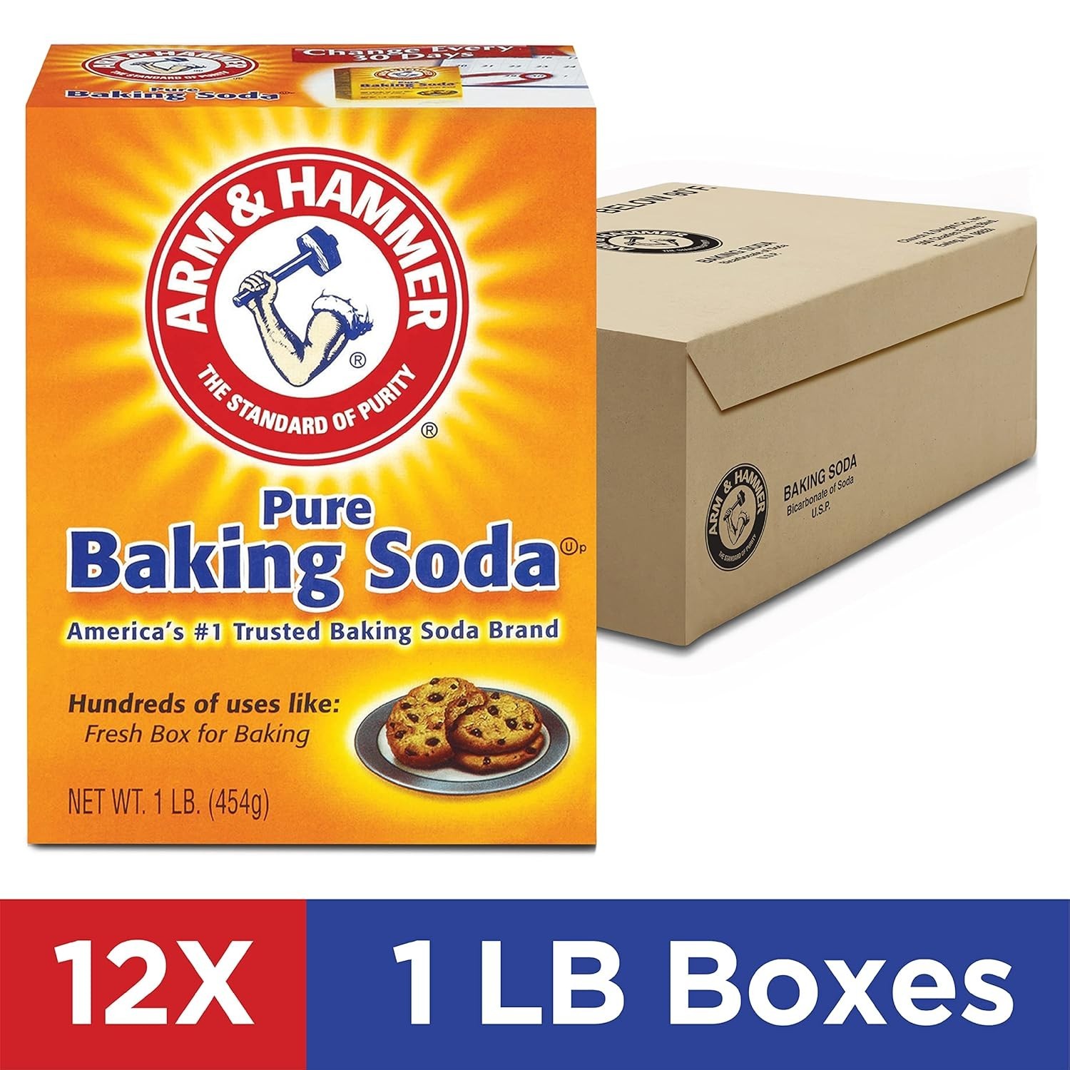 Baking Soda, Multi-Purpose 100% Pure Sodium Bicarbonate Powder for Cooking, B…