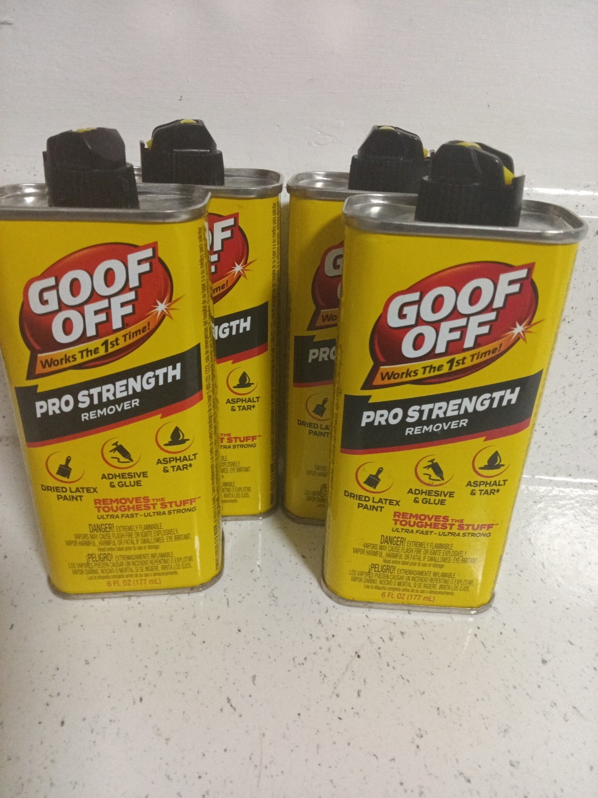 4 Pack Goof Off Professional Strength Latex Paint and Adhesive Remover $15🙀🙀