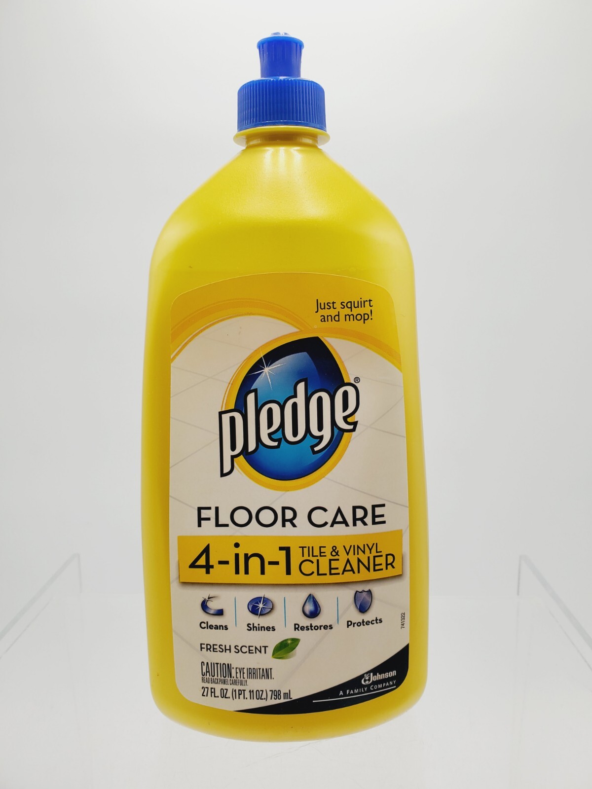 Pledge Floor Care Tile & Vinyl Floor Cleaner 4-In-1 27 fl Oz 80% Full