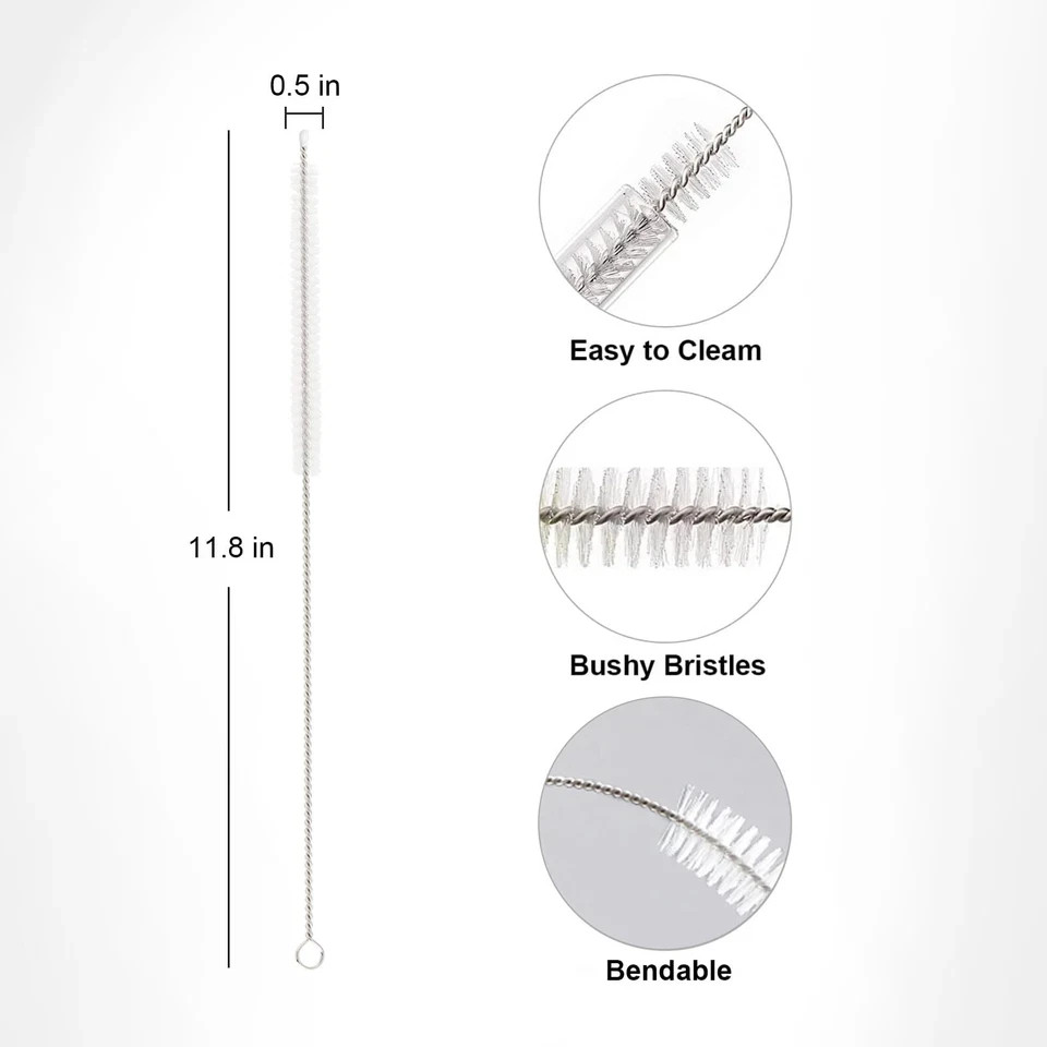 Straw Cleaner Brush for Stanley, 10Pcs Extra Long Straw Cleaning Brush for 40Oz