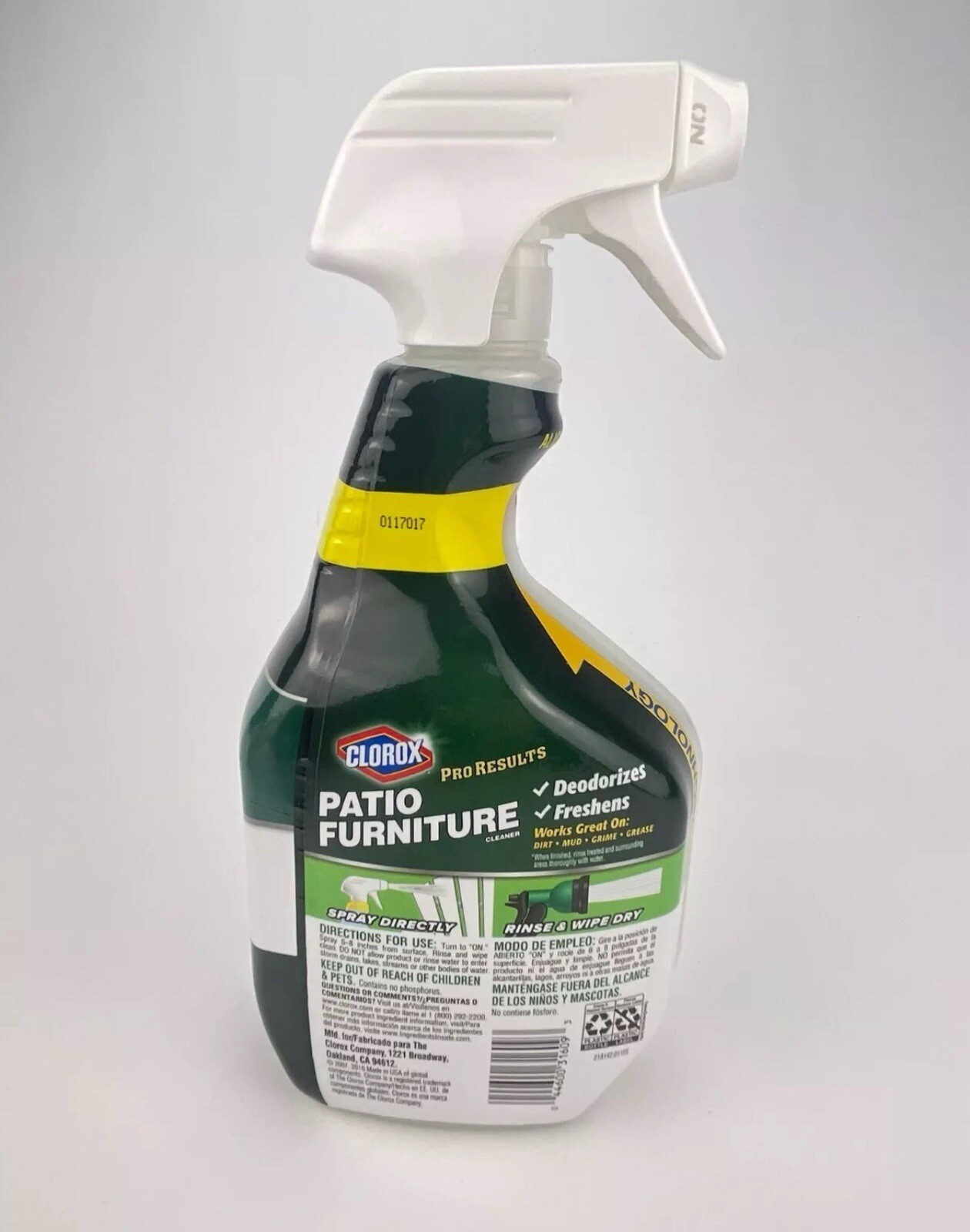 Clorox Patio Furniture Cleaner Spray 32oz Plastic Wood Metal Non Bleach Lot Of 3