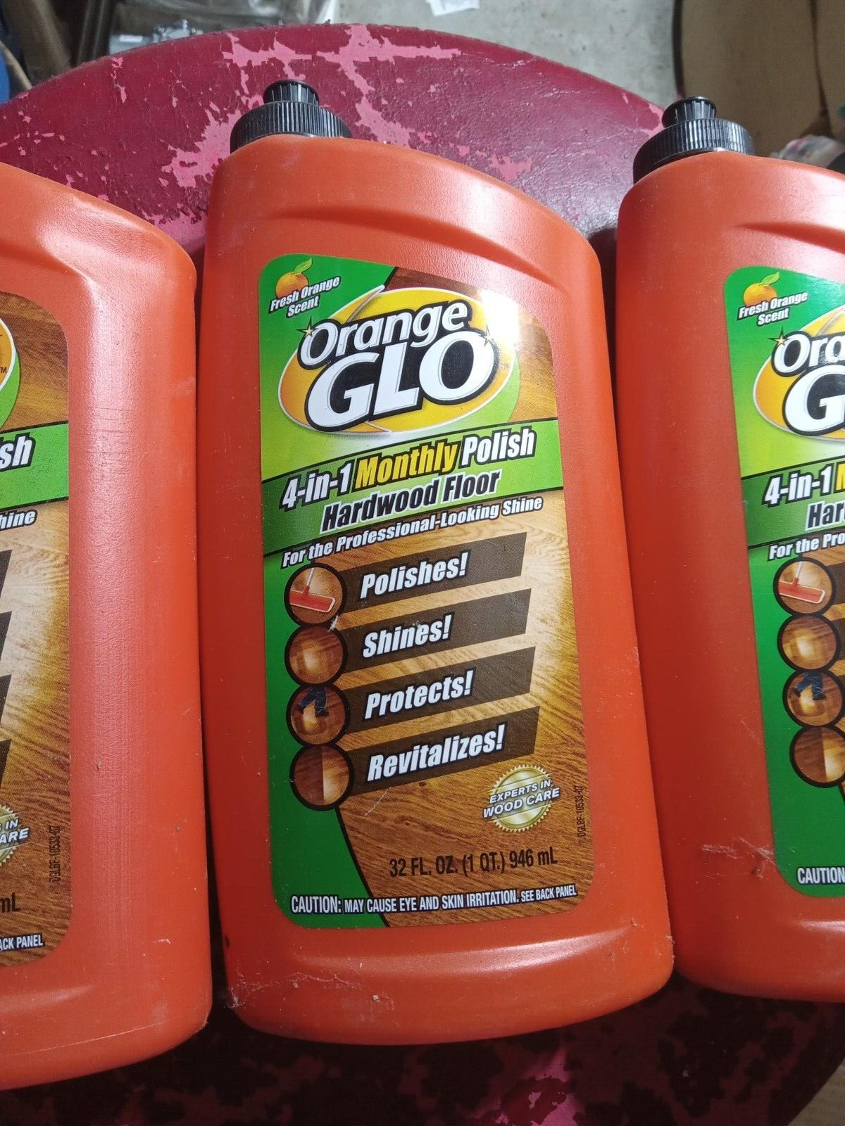 *3PACK* Orange Glo 4-in-1 Monthly Hardwood Floor Polish Fresh Orange
