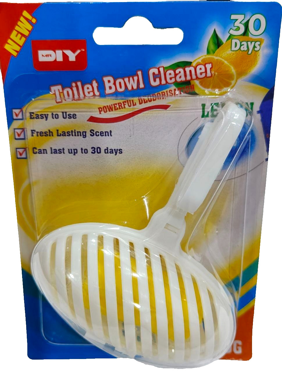 Toilet Bowl Hanger Lemon Fresh – Powerful Deodorizer Lasts 30 Days Easy to Use
