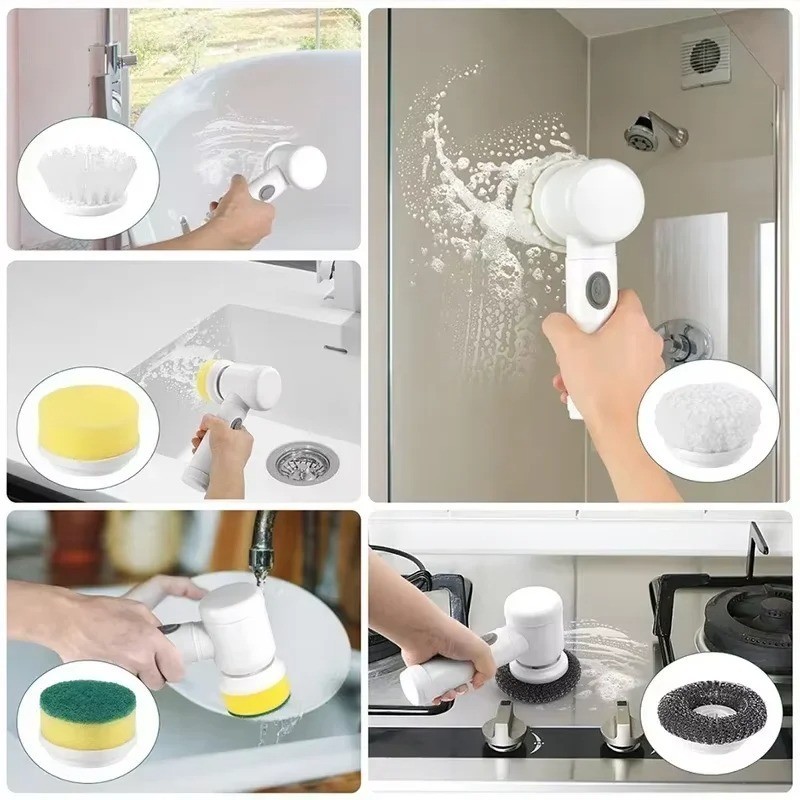 Multi-functional Electric Cleaning Brush for Kitchen and Bathroom – Wireless