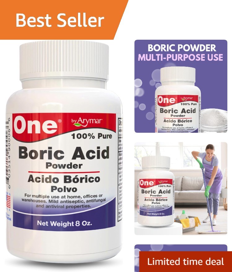Multipurpose 8oz Boric Acid Powder – High Purity and Versatile Cleaning Solution