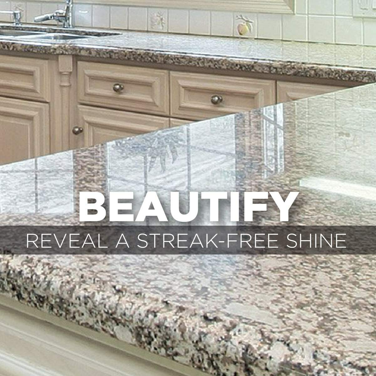 Weiman GRANITE & STONE Marble Countertops 3-IN-1 CLEAN POLISH PROTECT 24oz Spray