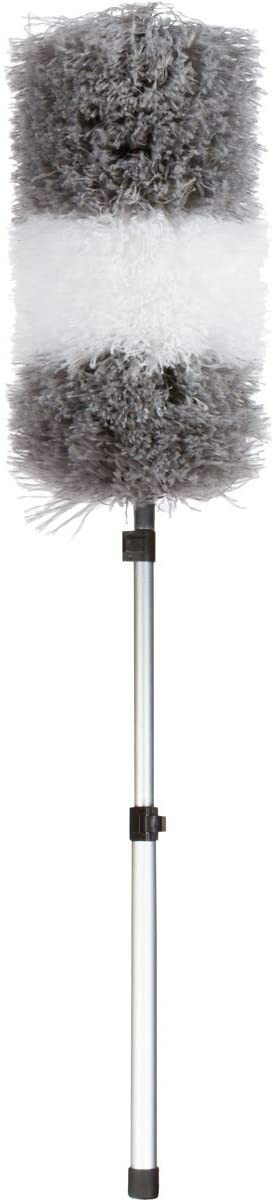 Telescopic Microfiber Duster w/ Extension Pole, Scratch Free (Grey)
