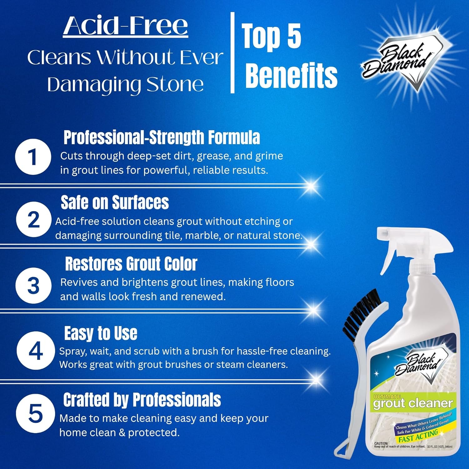 Black Diamond Ultimate Grout Cleaner: Best Cleaner for