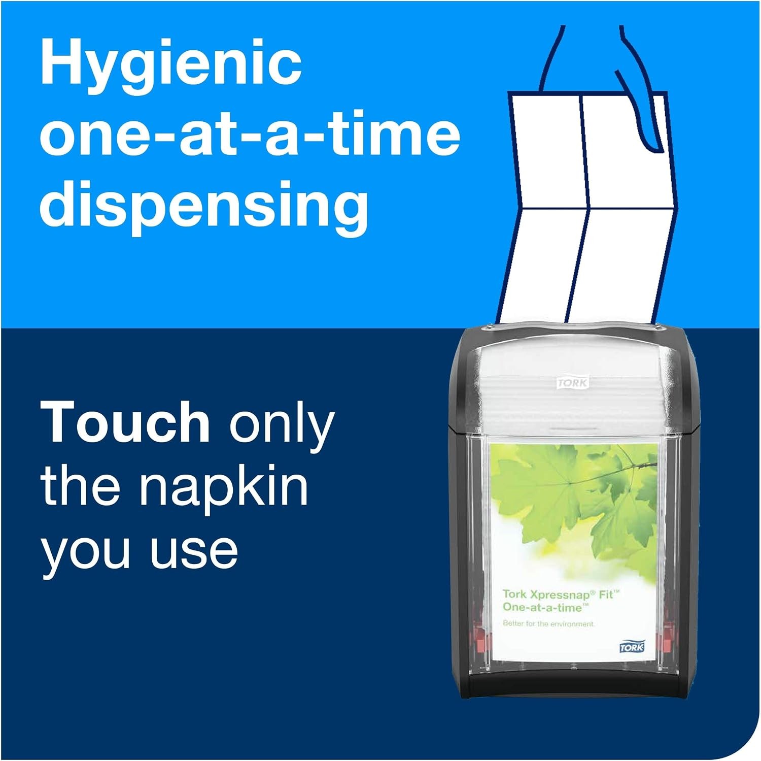 Tork Xpressnap Fit White Dispenser Napkin N14, C-Fold, 1 ply, 240 napkins, 4.2