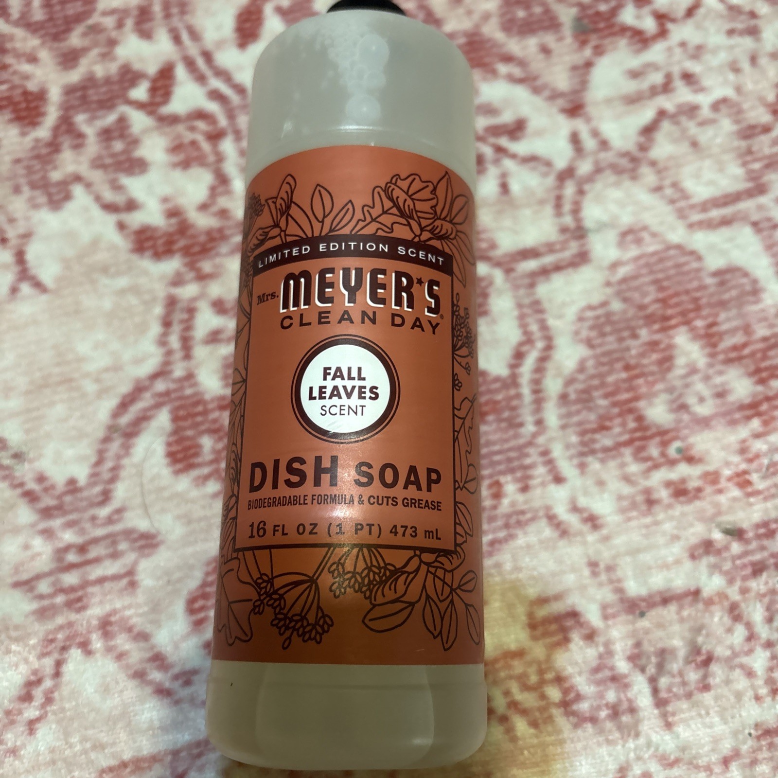 Mrs Meyers Clean Day Dish Soap Fall Leaves 16 fl oz-
