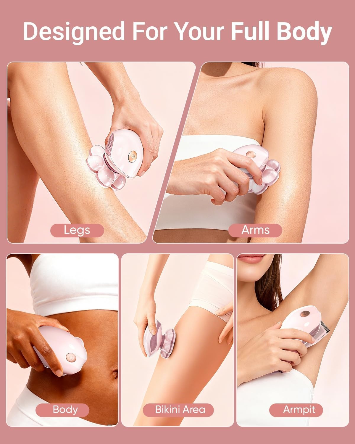 Electric Razors for Women Legs: 7D Fast & Painless Full-Body Shaver for Silk S