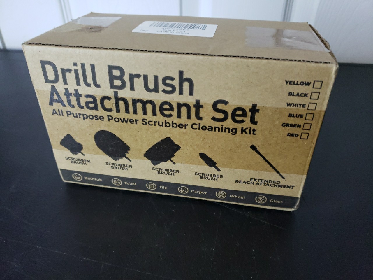 Holikme 6-Pack Black Drill Brush Power Scrubber All Purpose Cleaning