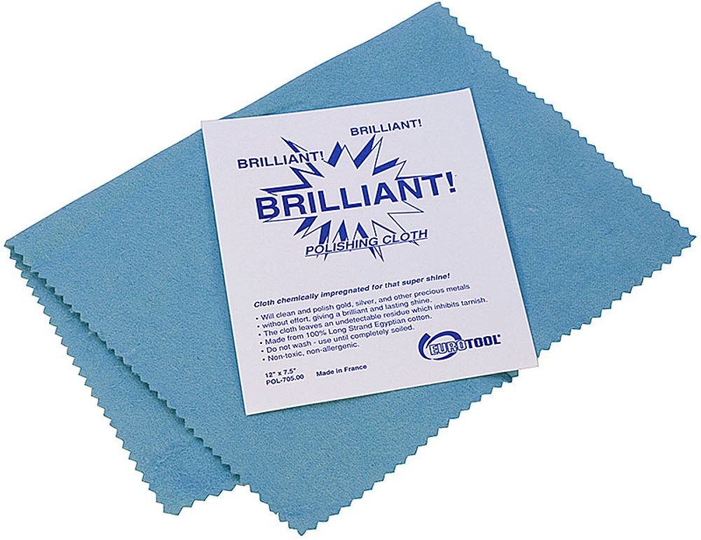 Euro Tool “Brilliant” Polishing Cloths, Medium, Blue | POL-705.00