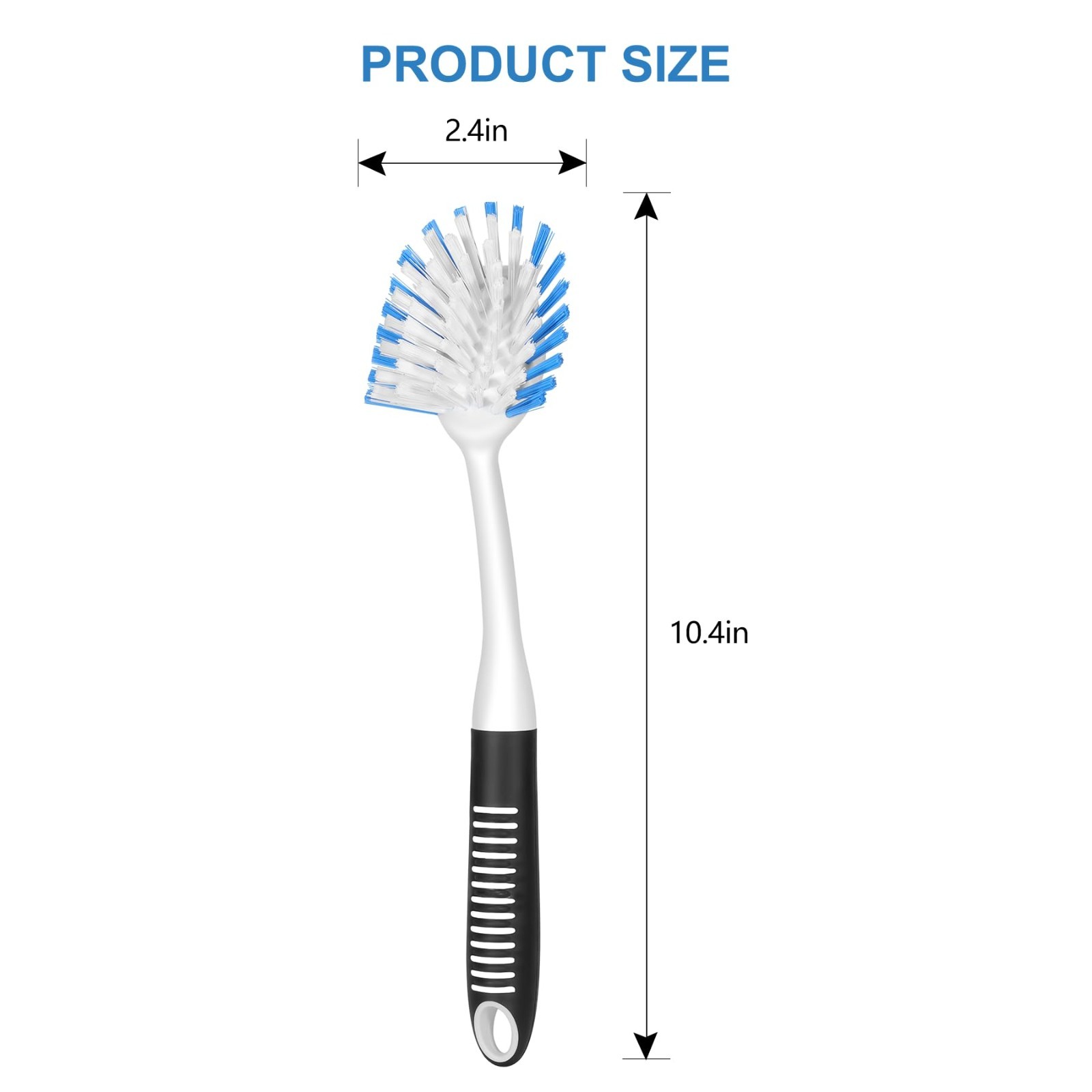 3 Pack Dish Brush Set with Stiff Bristles & Scraper – Kitchen Scrubbers for Dish
