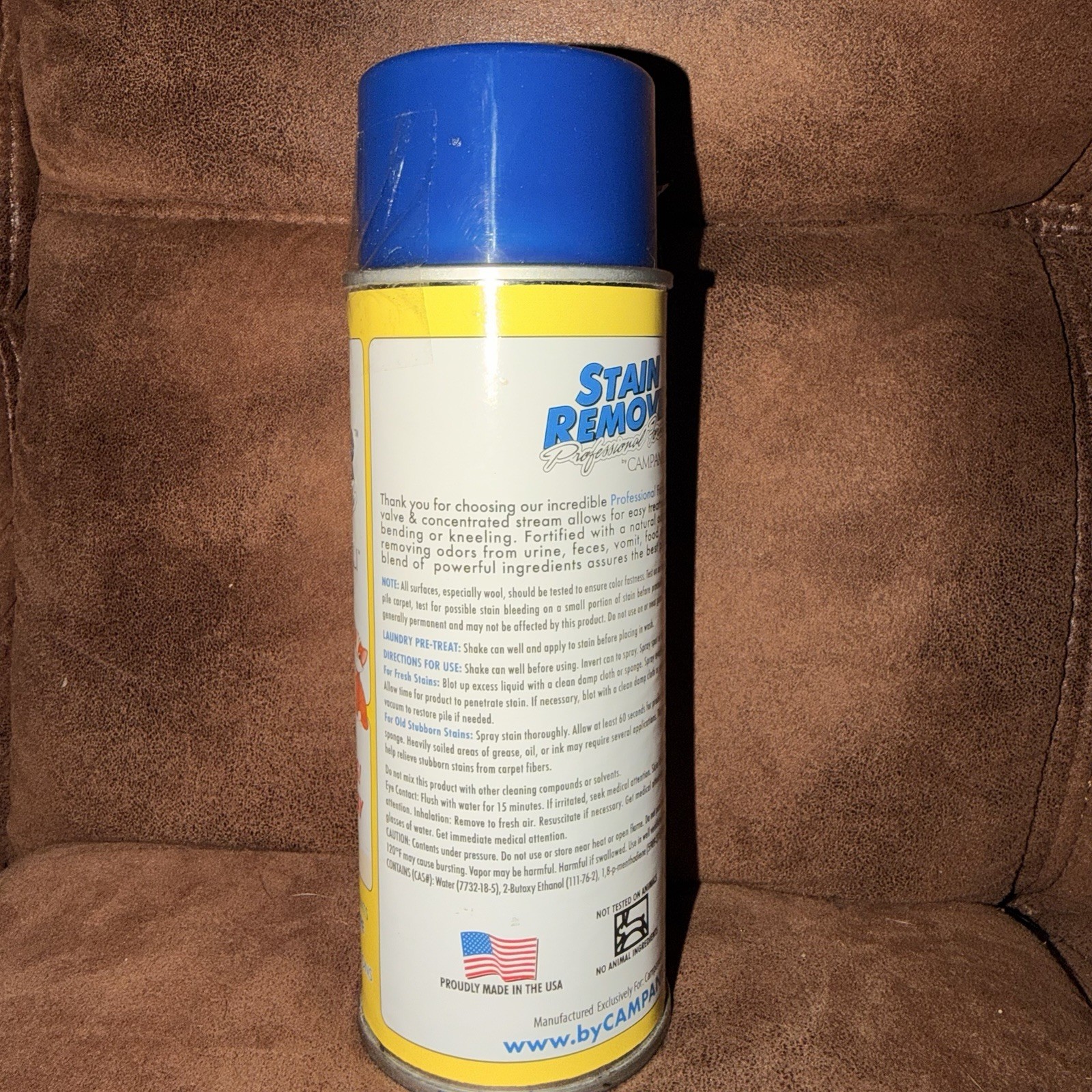 Campanelli Professional Stain Remover Point & Spray 15Oz Blue & white bottle New