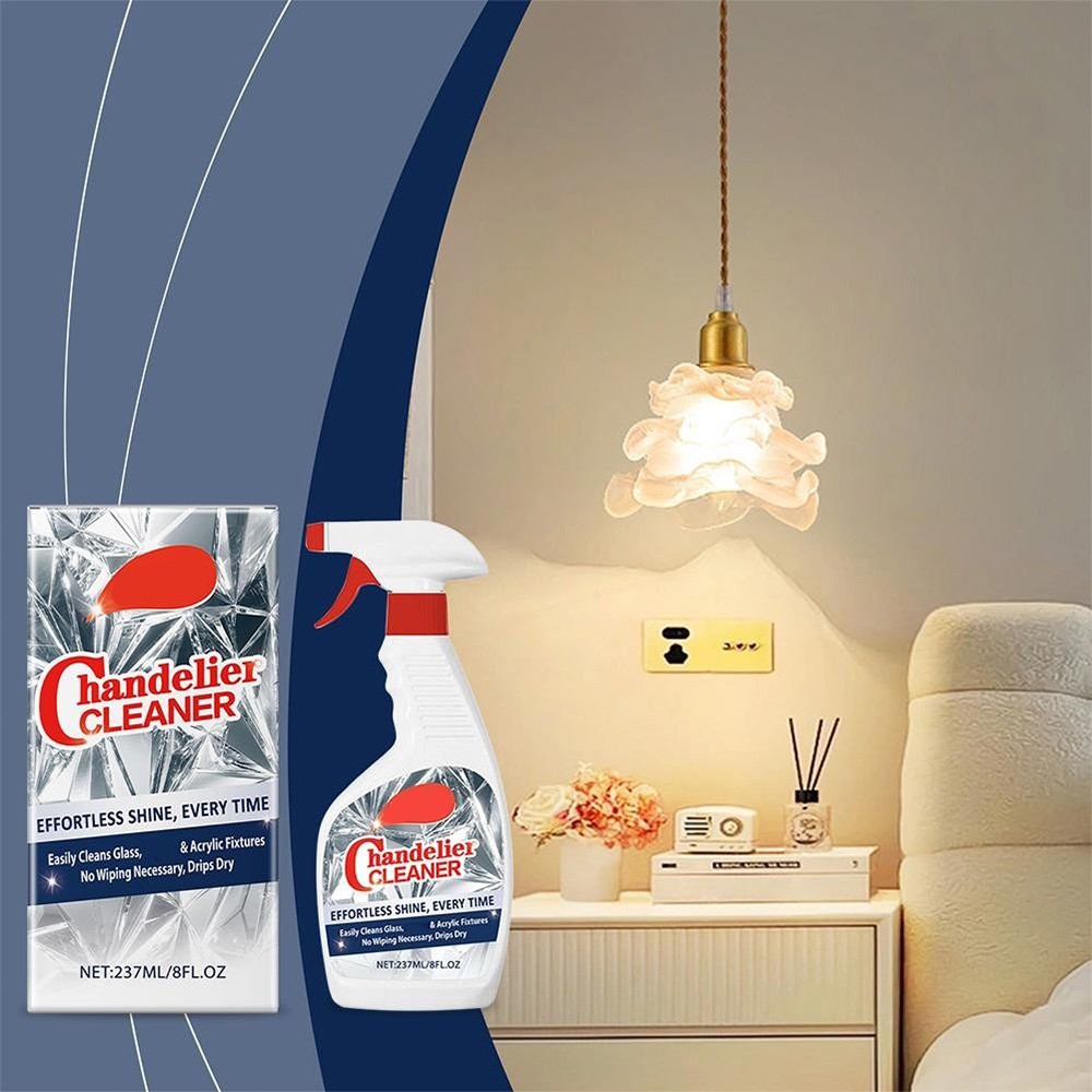237ml Chandelier Cleaner Drip Dry Spray, No Wipe Dust Remover for Chandelier