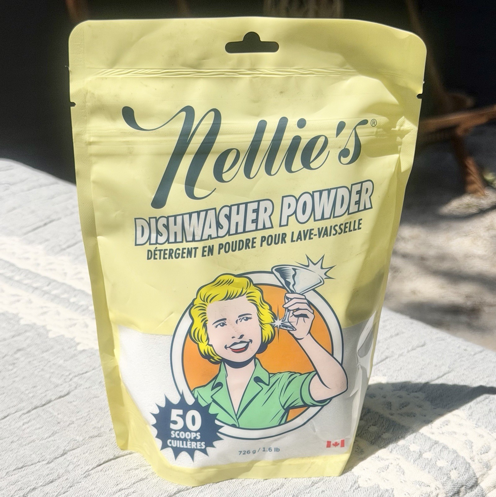 Nellie’s Dishwasher Powder 1.6 lb Plant Based Eco-Friendly Septic Safe Detergent