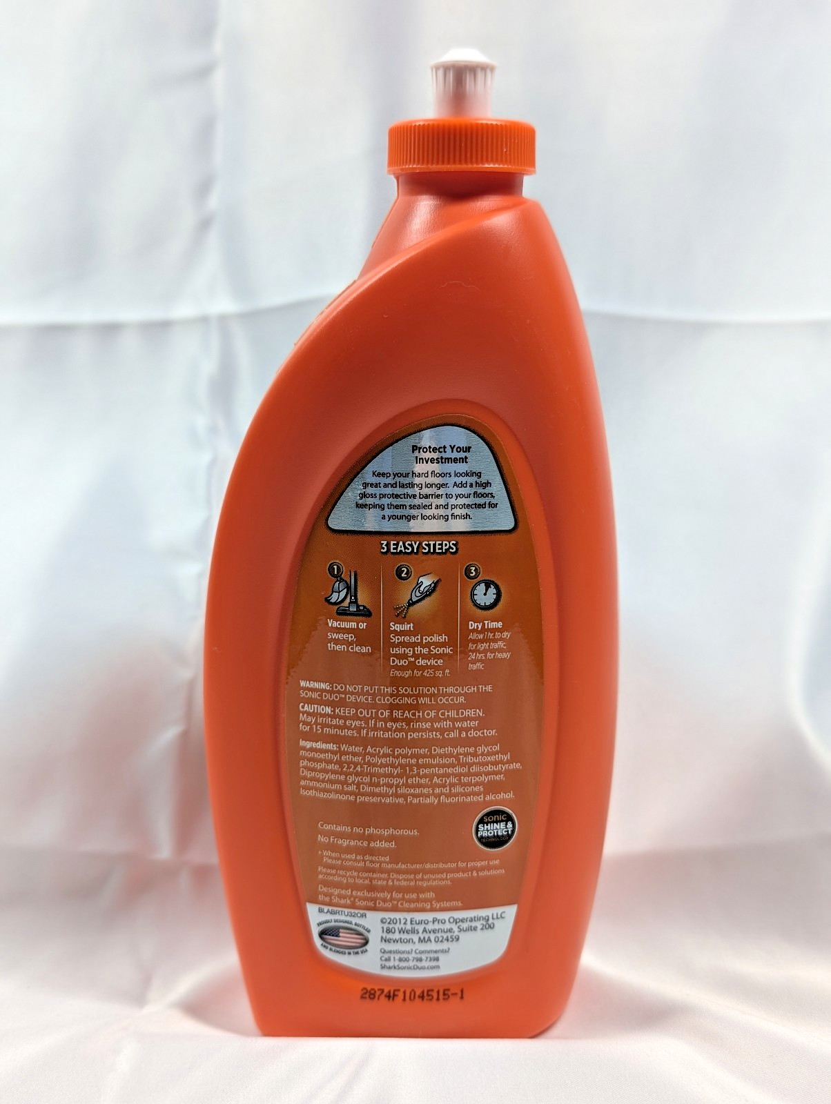 Shark Wood & Hard Floor Polish 28oz High Gloss Restores & Protects New Sealed FS