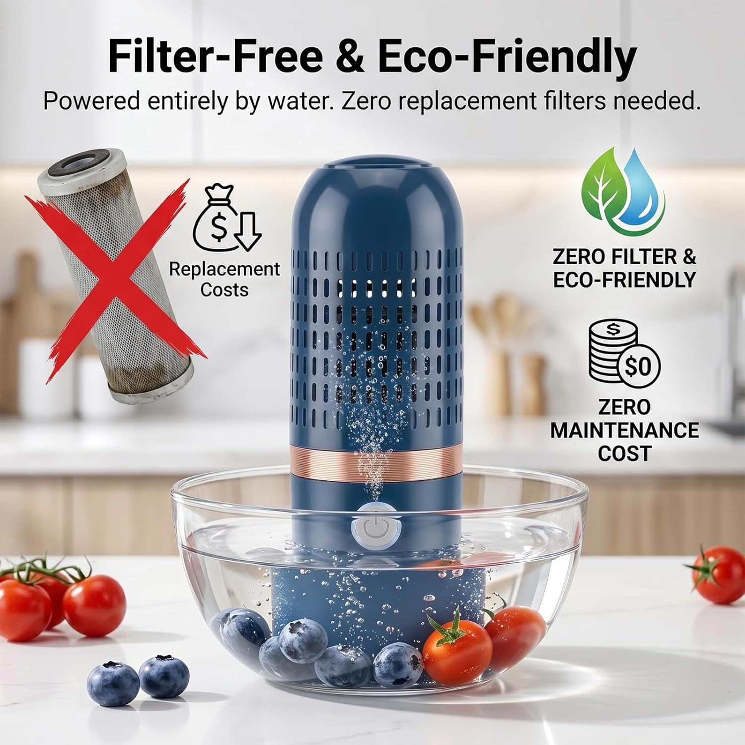 Pure Pod Vegetable Cleaner – Wireless Rechargeable Fruit and Produce Washing Mac