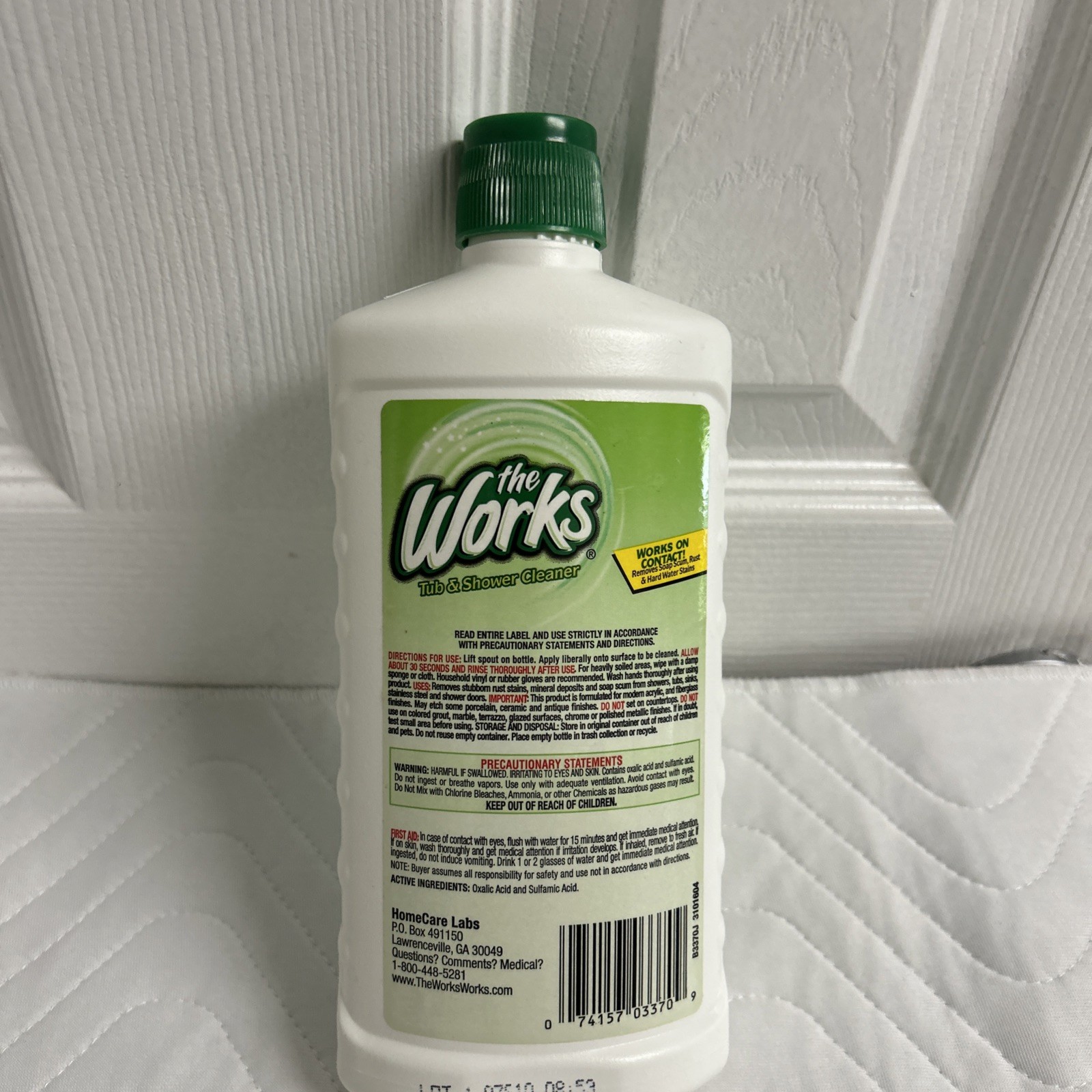 The Works Tub Shower Cleaner 16 oz Hard Water Rust Soap Scum Discontinued