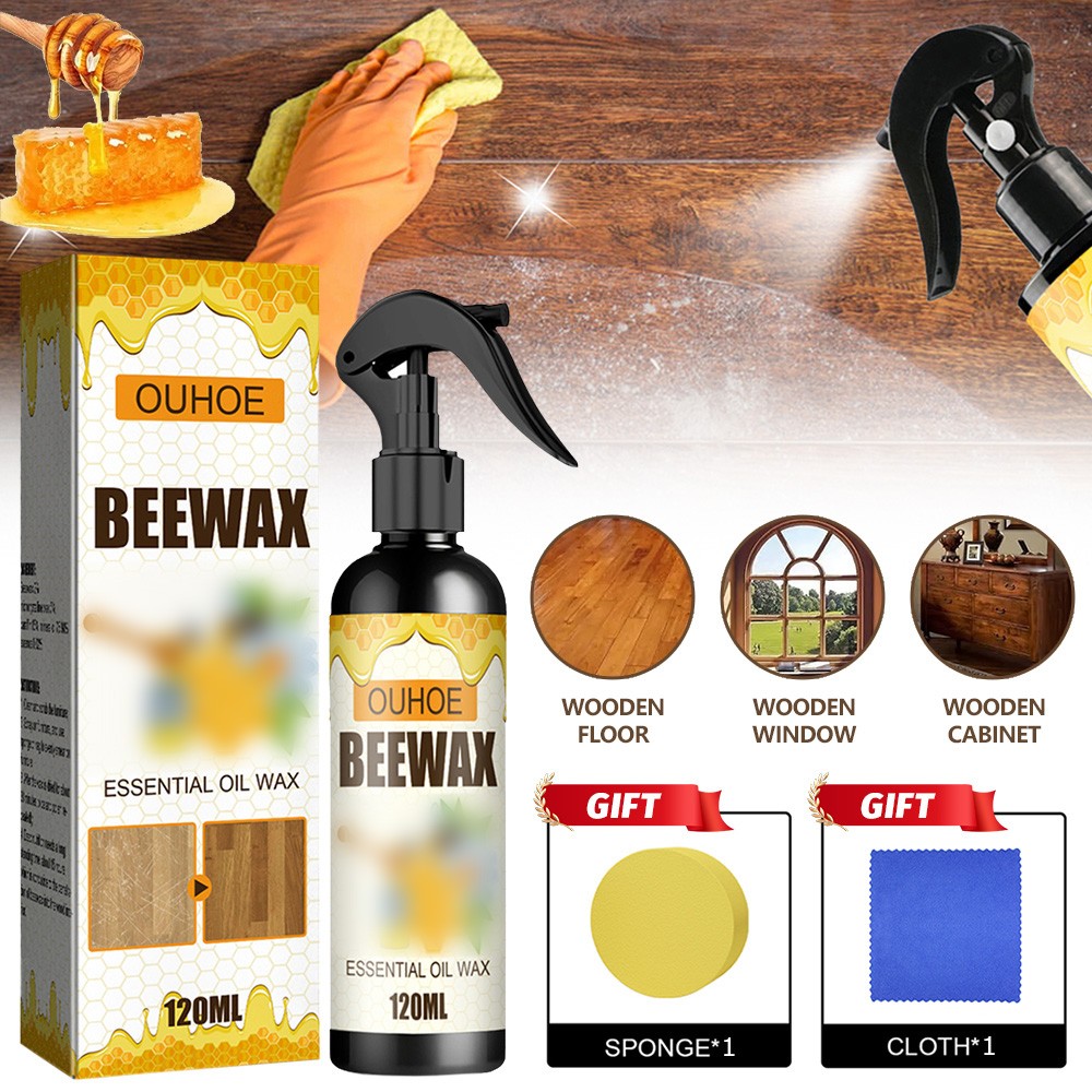 Bee Wax Furniture Polish Spray(Natural Micro-Molecularized Beeswax)w/ Tool 1Set