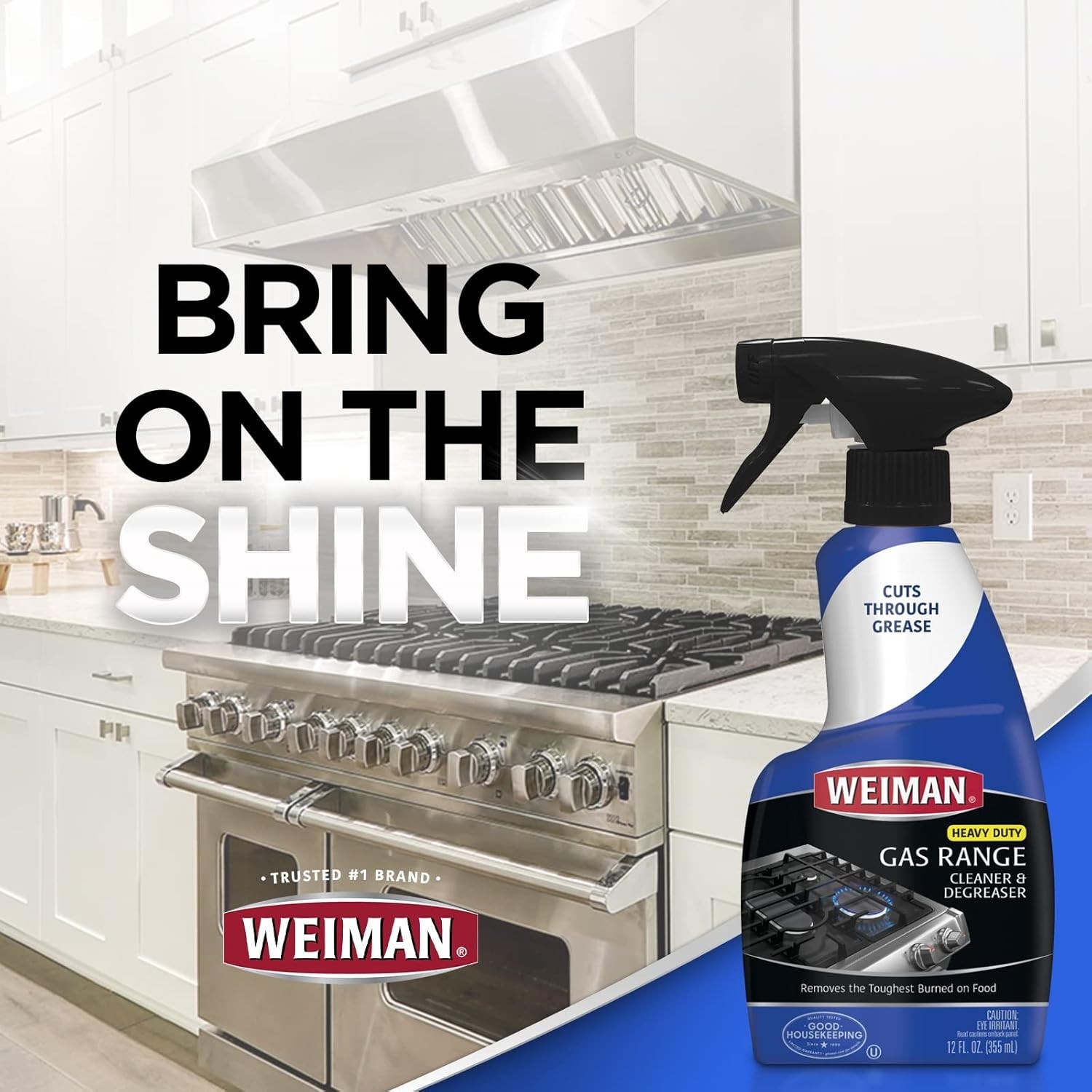 Powerful Degreaser for Gas Ranges – Streak-Free Spray, 12 oz, Natural Formula